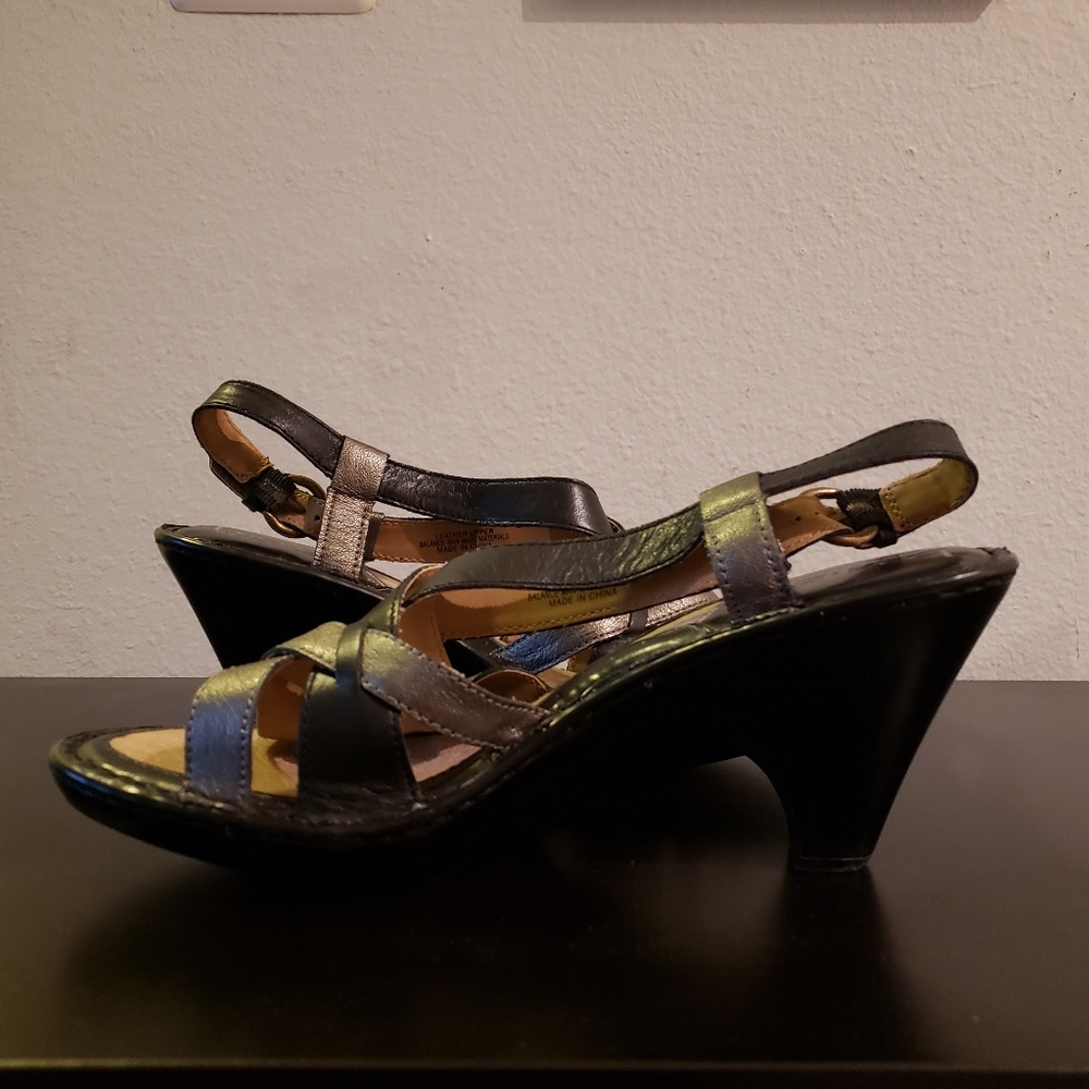 B.O.C Born Black and Silver Leather Slingb… - Picture 4 of 5